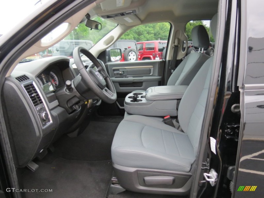 Black/Diesel Gray Interior 2013 Ram 1500 SLT Quad Cab Photo #82450301