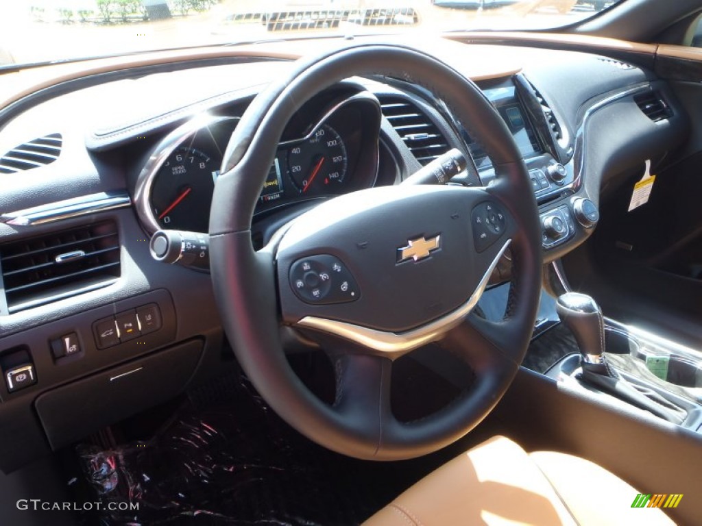 2014 Chevrolet Impala LTZ Jet Black/Mojave Steering Wheel Photo #82450909
