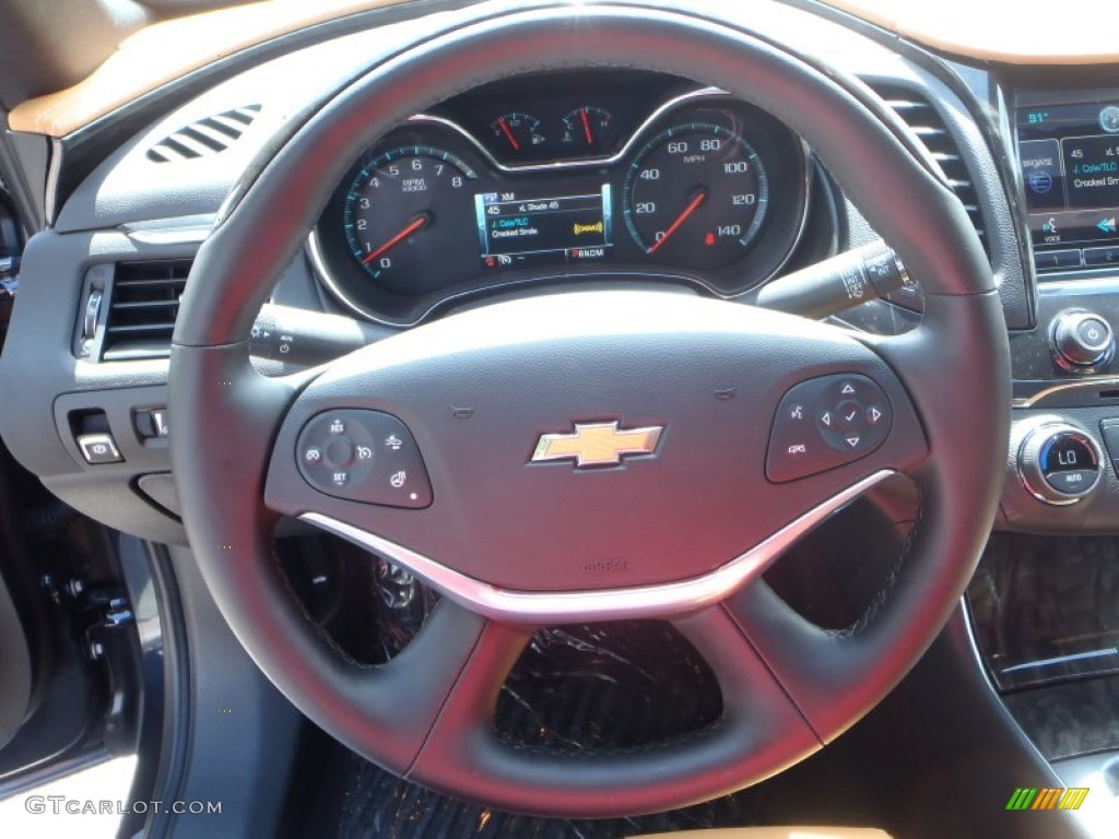 2014 Chevrolet Impala LTZ Jet Black/Mojave Steering Wheel Photo #82450934