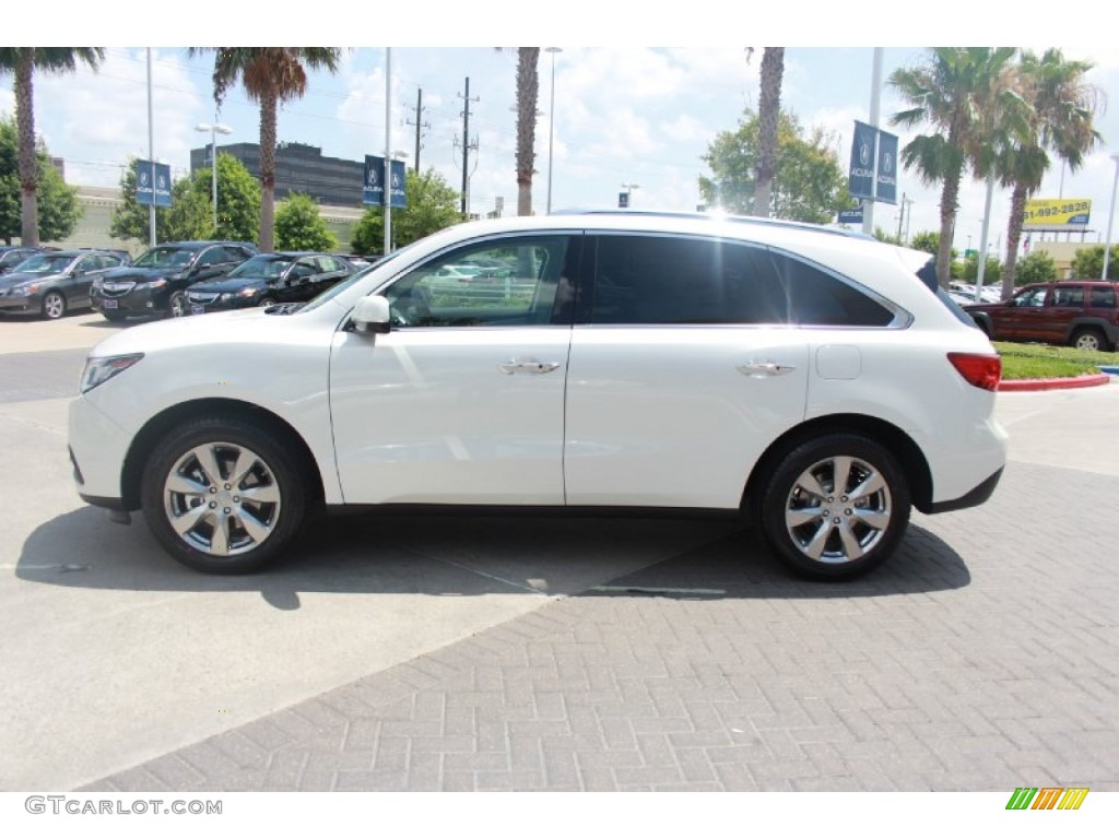 White Diamond Pearl 2014 Acura MDX SH-AWD Advance Exterior Photo #82451508