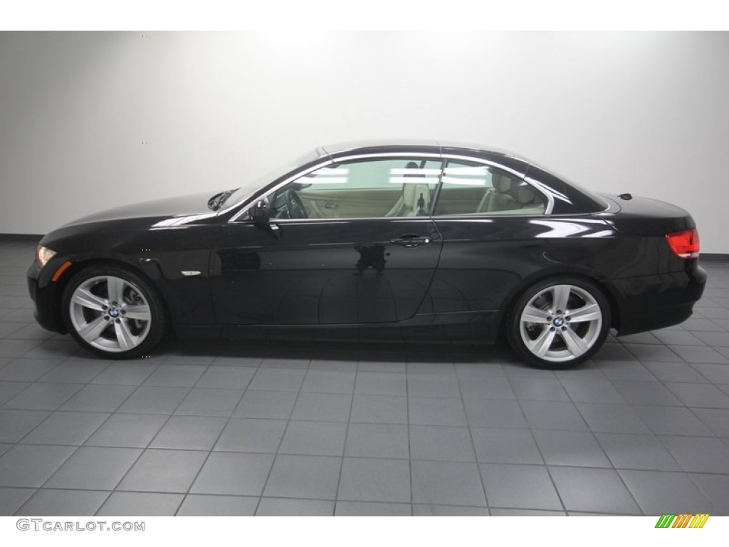 2010 3 Series 335i Convertible - Black Sapphire Metallic / Cream Beige photo #2