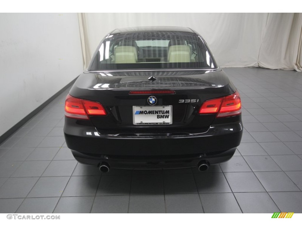 2010 3 Series 335i Convertible - Black Sapphire Metallic / Cream Beige photo #13