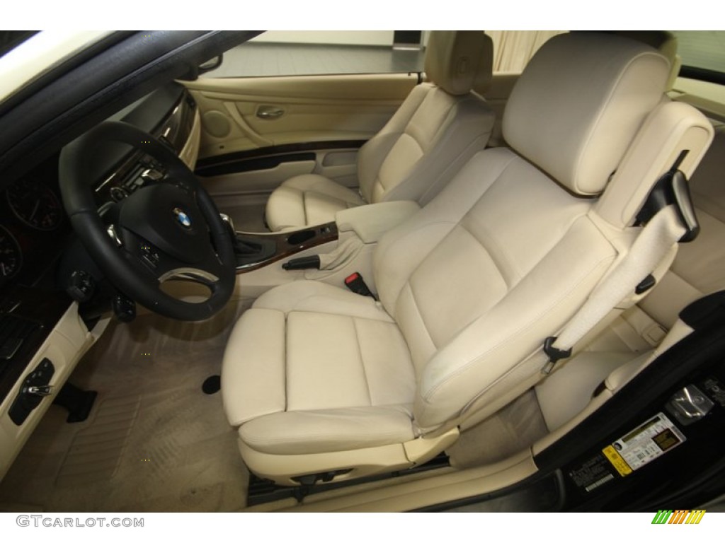 2010 3 Series 335i Convertible - Black Sapphire Metallic / Cream Beige photo #14