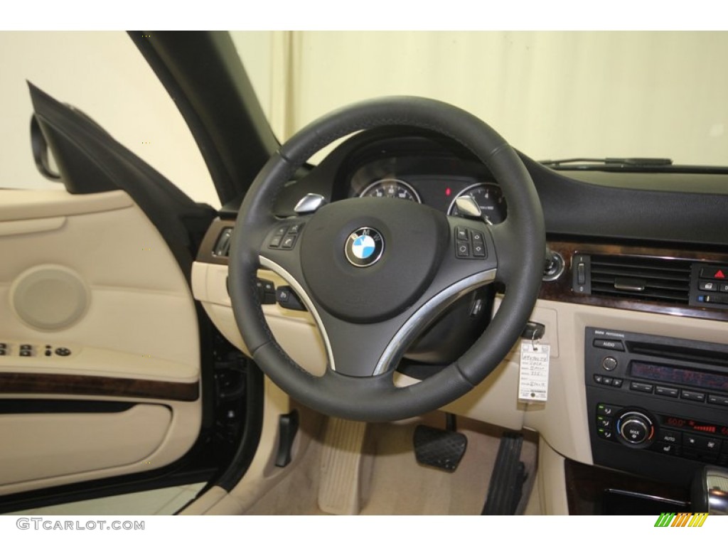 2010 3 Series 335i Convertible - Black Sapphire Metallic / Cream Beige photo #27