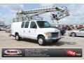 Oxford White 2000 Ford E Series Van E350 Commercial Van Ladder