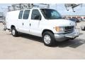 Oxford White 2000 Ford E Series Van E350 Commercial Van Ladder Exterior