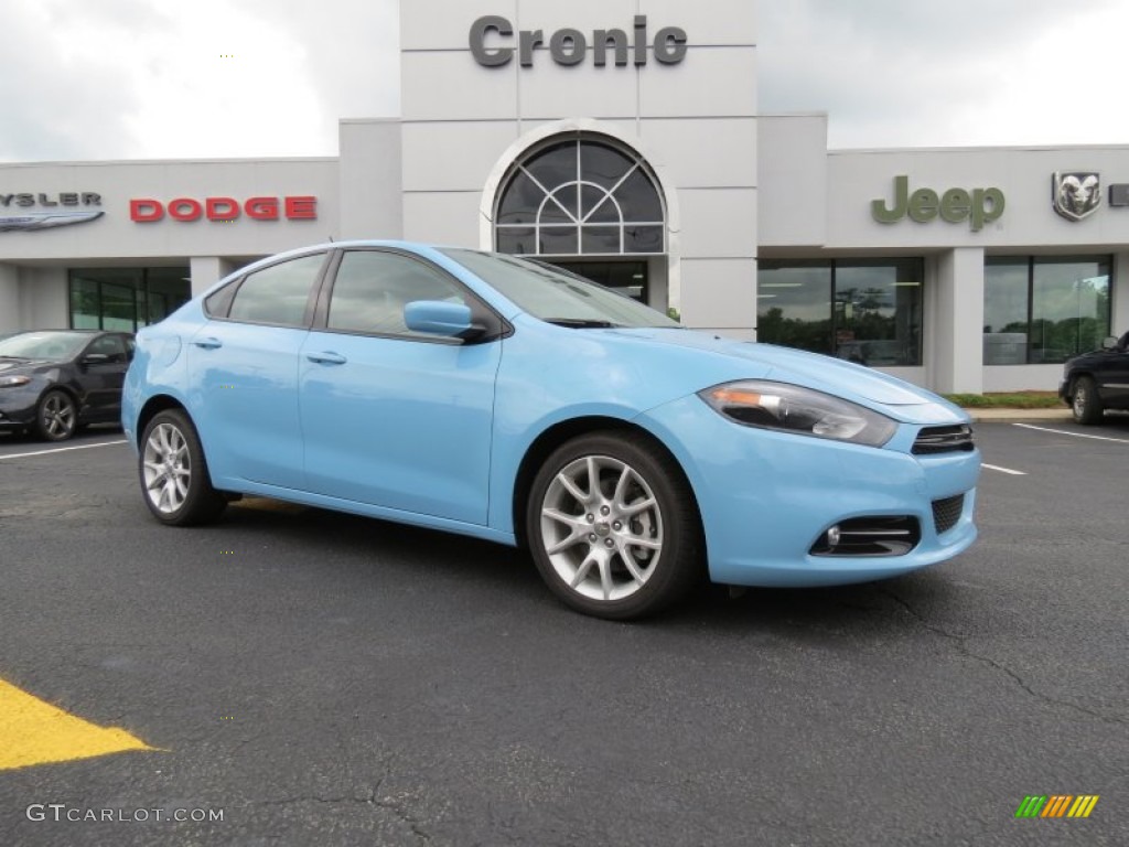 2013 Dart SXT - Laguna Blue / Black/Light Diesel Gray photo #1