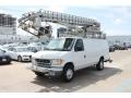 Oxford White 2000 Ford E Series Van E350 Commercial Van Ladder Exterior