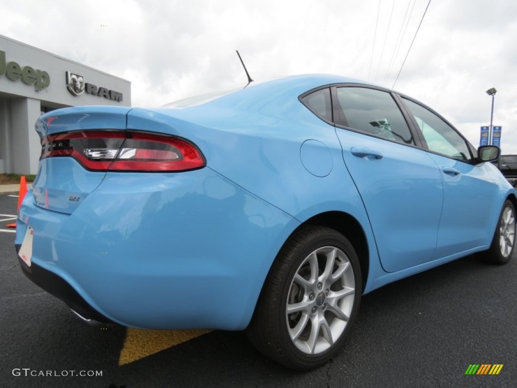 2013 Dart SXT - Laguna Blue / Black/Light Diesel Gray photo #7