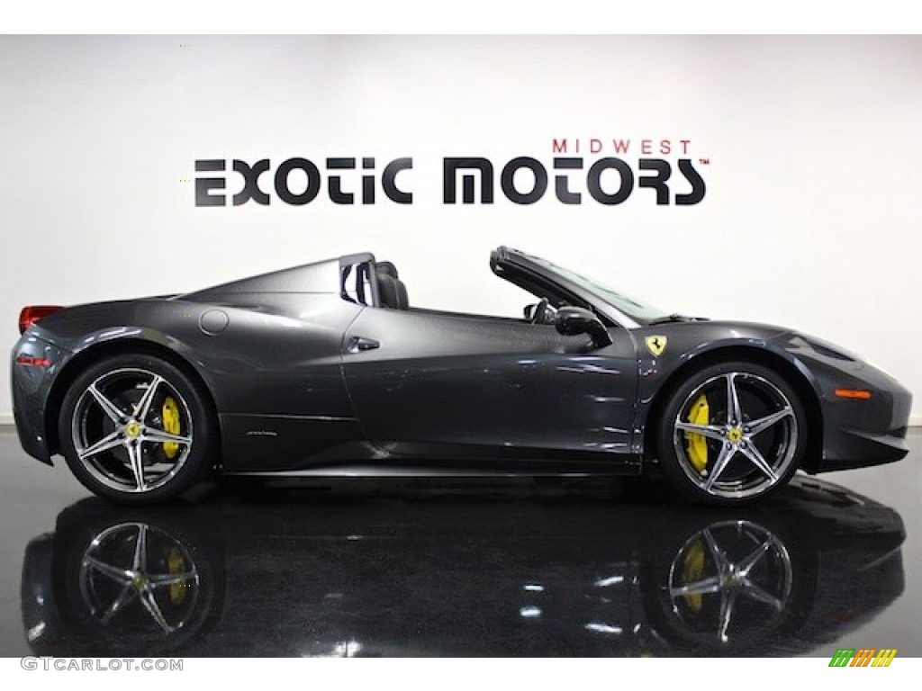2013 458 Spider - Grigio Silverstone (Dark Grey Metallic) / Nero photo #2