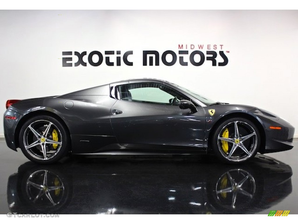 2013 458 Spider - Grigio Silverstone (Dark Grey Metallic) / Nero photo #4