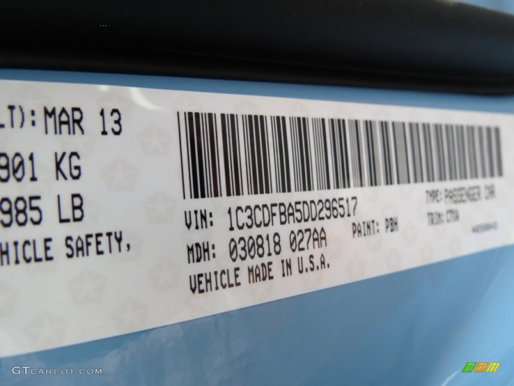 2013 Dart SXT - Laguna Blue / Black/Light Diesel Gray photo #18