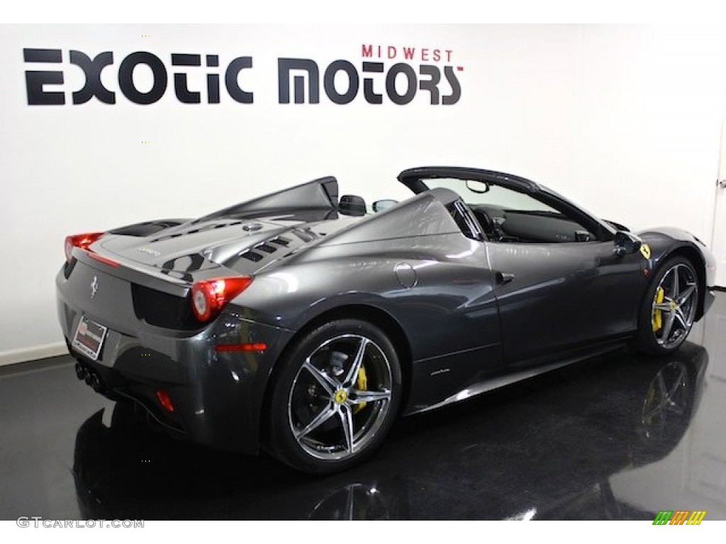 2013 458 Spider - Grigio Silverstone (Dark Grey Metallic) / Nero photo #12