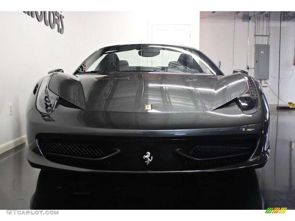 2013 458 Spider - Grigio Silverstone (Dark Grey Metallic) / Nero photo #13