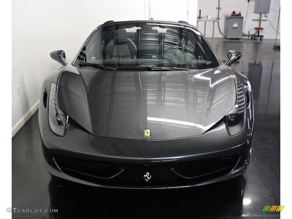 Grigio Silverstone (Dark Grey Metallic) 2013 Ferrari 458 Spider Exterior Photo #82453562