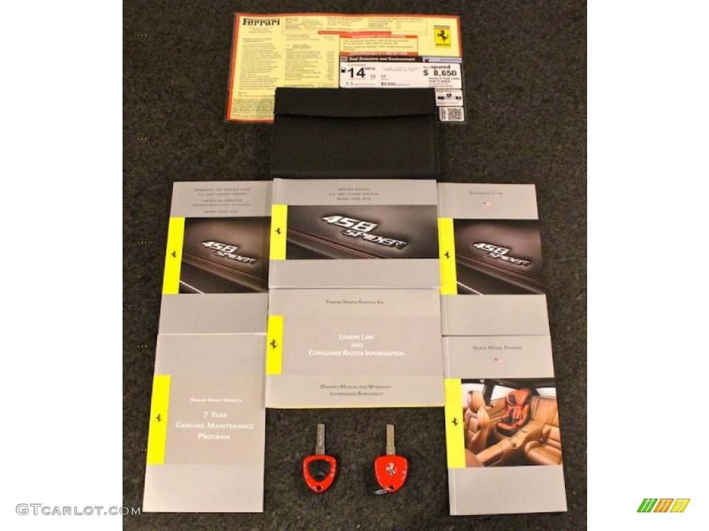 2013 Ferrari 458 Spider Books/Manuals Photo #82454444