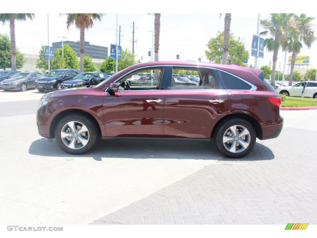 Dark Cherry Pearl 2014 Acura MDX Standard MDX Model Exterior Photo #82455228