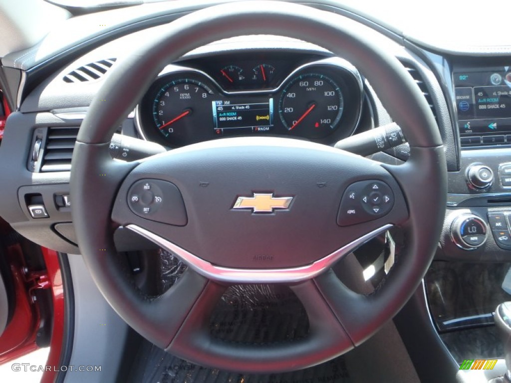 2014 Chevrolet Impala LT Jet Black/Dark Titanium Steering Wheel Photo #82455319