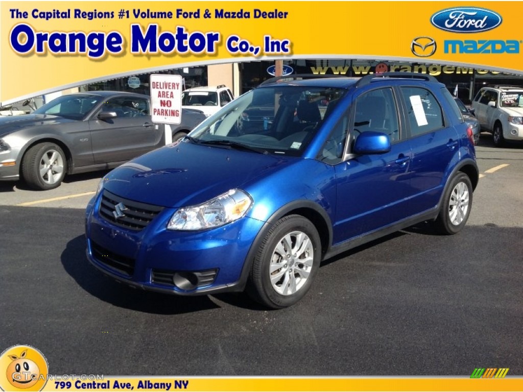 2013 SX4 Crossover AWD - Boost Blue Metallic / Black photo #1