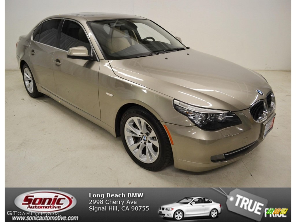 2010 5 Series 535i Sedan - Platinum Bronze Metallic / Cream Beige photo #1