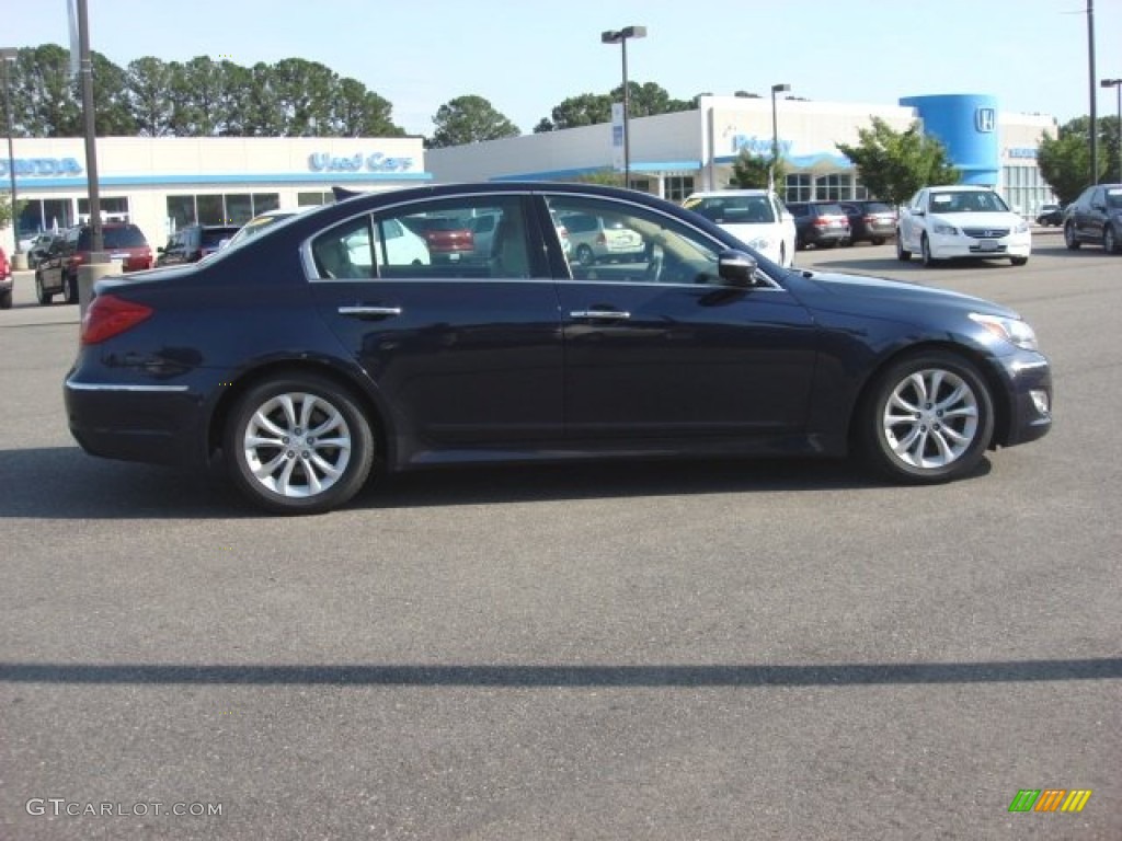 2013 Genesis 3.8 Sedan - Twilight Blue Pearl / Cashmere photo #7