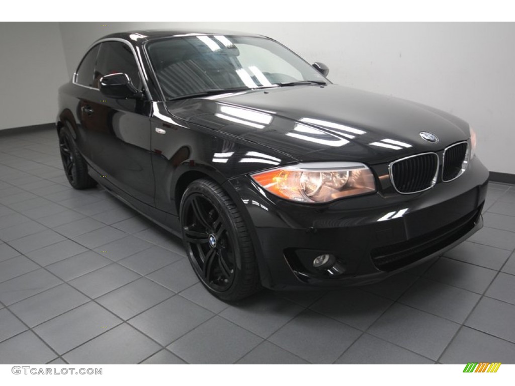 2013 1 Series 128i Coupe - Jet Black / Black photo #1