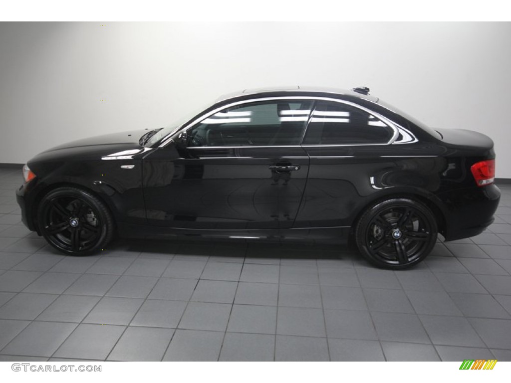 2013 1 Series 128i Coupe - Jet Black / Black photo #2