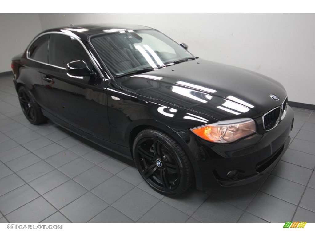 2013 1 Series 128i Coupe - Jet Black / Black photo #8