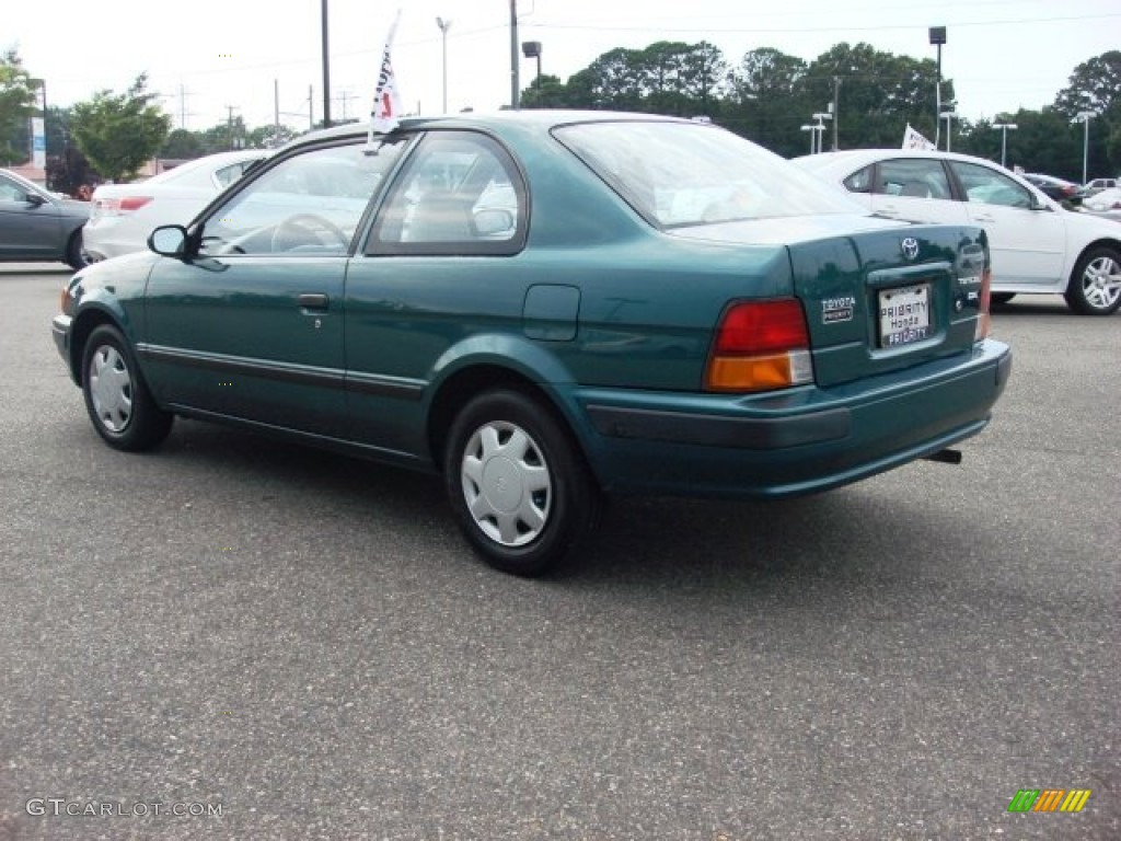 1995 Tercel DX Coupe - Sierra Green Metallic / Beige photo #4