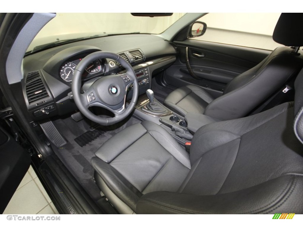 2013 1 Series 128i Coupe - Jet Black / Black photo #14