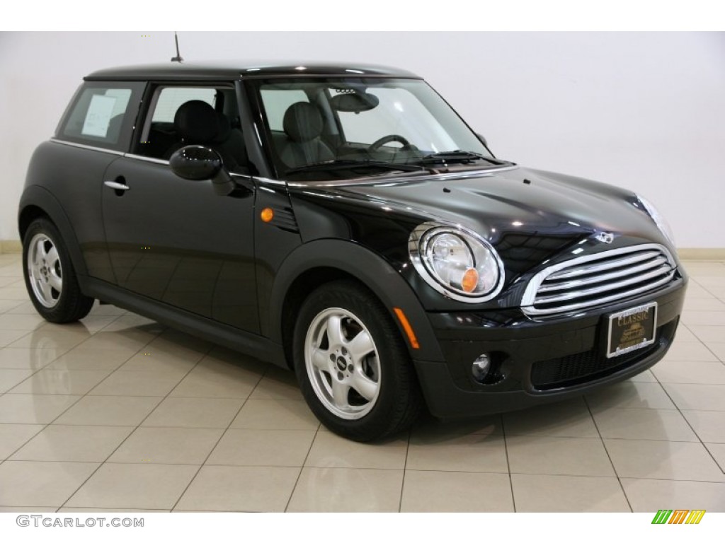 2010 Cooper Hardtop - Midnight Black Metallic / Grey/Carbon Black photo #1