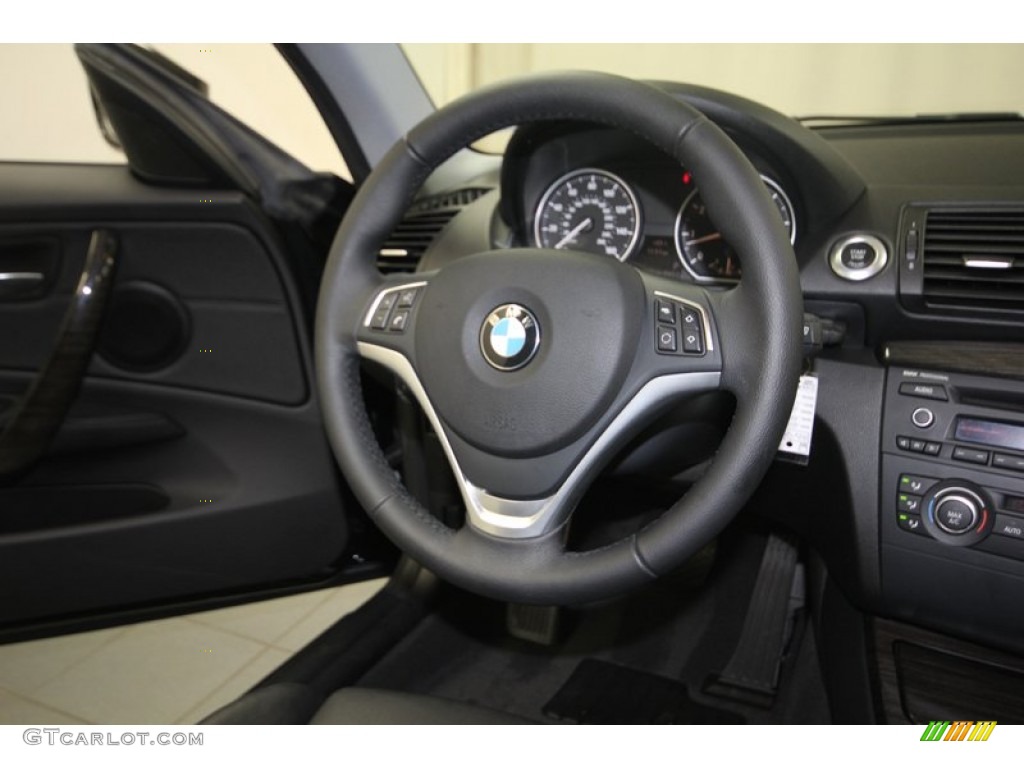 2013 1 Series 128i Coupe - Jet Black / Black photo #28