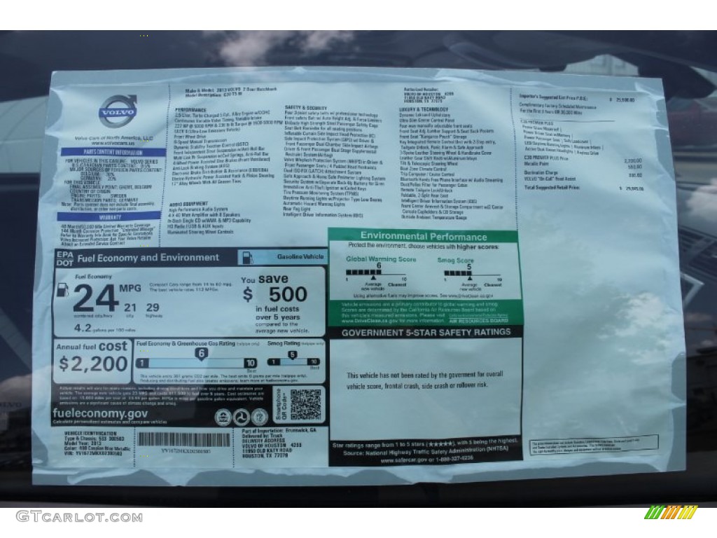 2013 C30 T5 - Caspian Blue Metallic / Off Black/Blonde photo #31