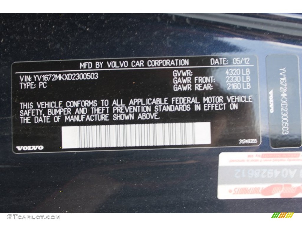 2013 C30 T5 - Caspian Blue Metallic / Off Black/Blonde photo #34