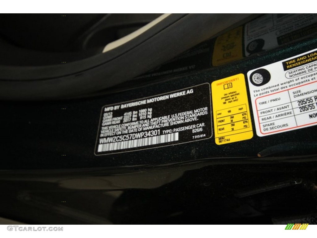 2013 Cooper Color Code B26 For Oxford Green Metallic Photo 82462870