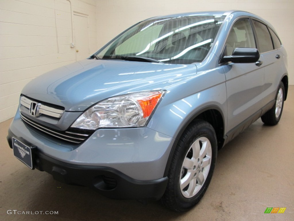 2009 CR-V EX 4WD - Glacier Blue Metallic / Gray photo #3