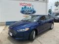 2013 Deep Impact Blue Metallic Ford Fusion SE  photo #2