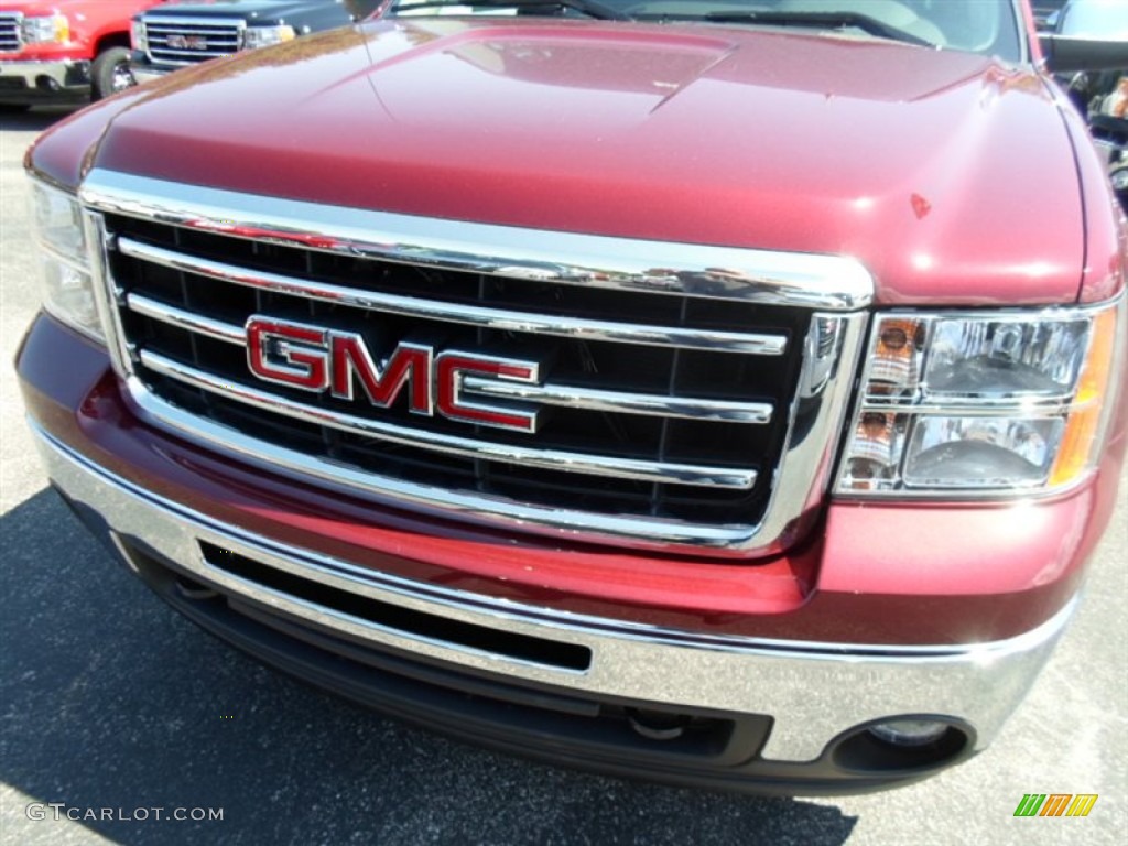 2013 Sierra 1500 SLE Extended Cab 4x4 - Sonoma Red Metallic / Ebony photo #2