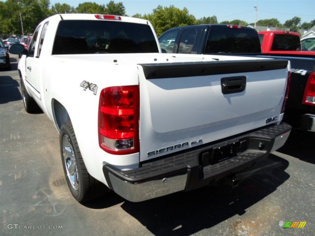 2013 Sierra 1500 SLE Extended Cab 4x4 - Summit White / Ebony photo #5