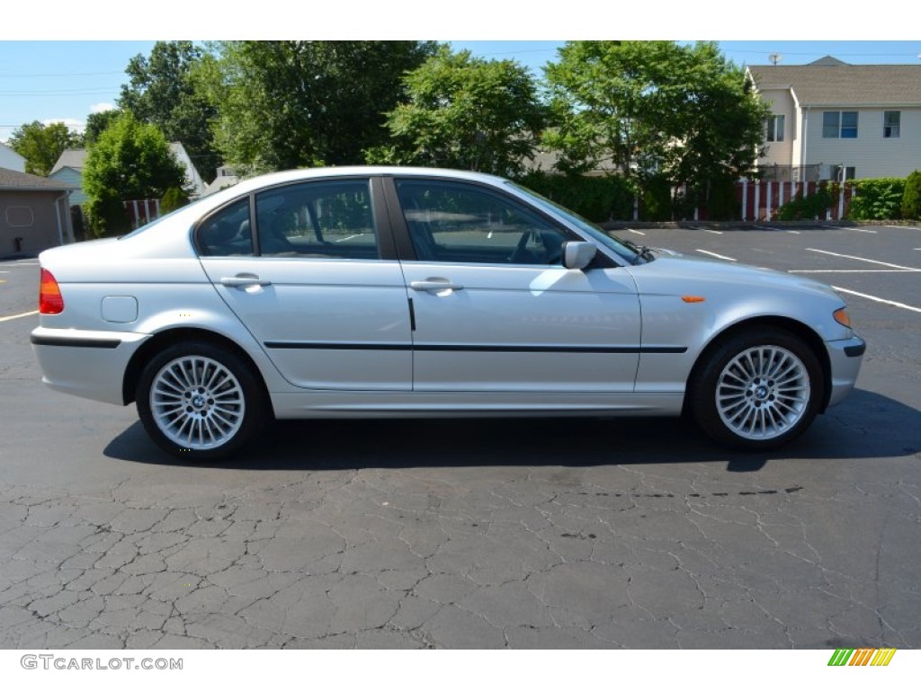 2002 3 Series 330xi Sedan - Titanium Silver Metallic / Black photo #8