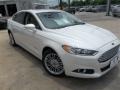 2013 White Platinum Metallic Tri-coat Ford Fusion Hybrid SE  photo #8