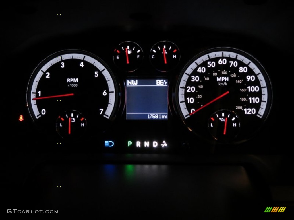 2012 Dodge Ram 1500 Sport R/T Regular Cab Gauges Photo #82469966