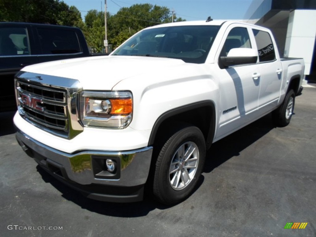 2014 Sierra 1500 SLE Crew Cab - Summit White / Jet Black photo #1