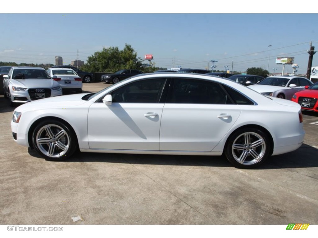 Glacier White Metallic 2013 Audi A8 L 3.0T quattro Exterior Photo #82472753