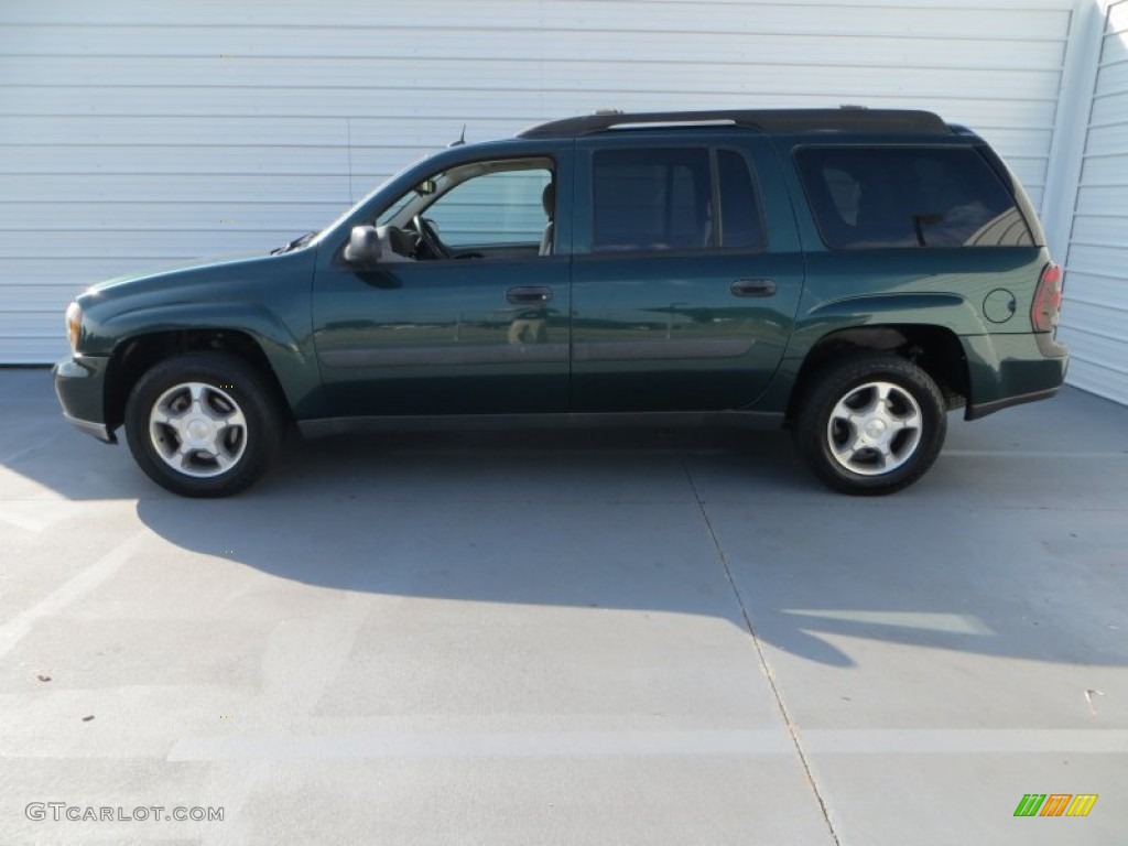 2005 TrailBlazer EXT LS - Emerald Jewel Green Metallic / Light Gray photo #6
