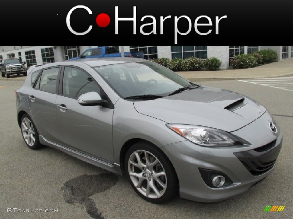 2012 MAZDA3 MAZDASPEED3 - Liquid Silver Metallic / MAZDASPEED Black/Red photo #1