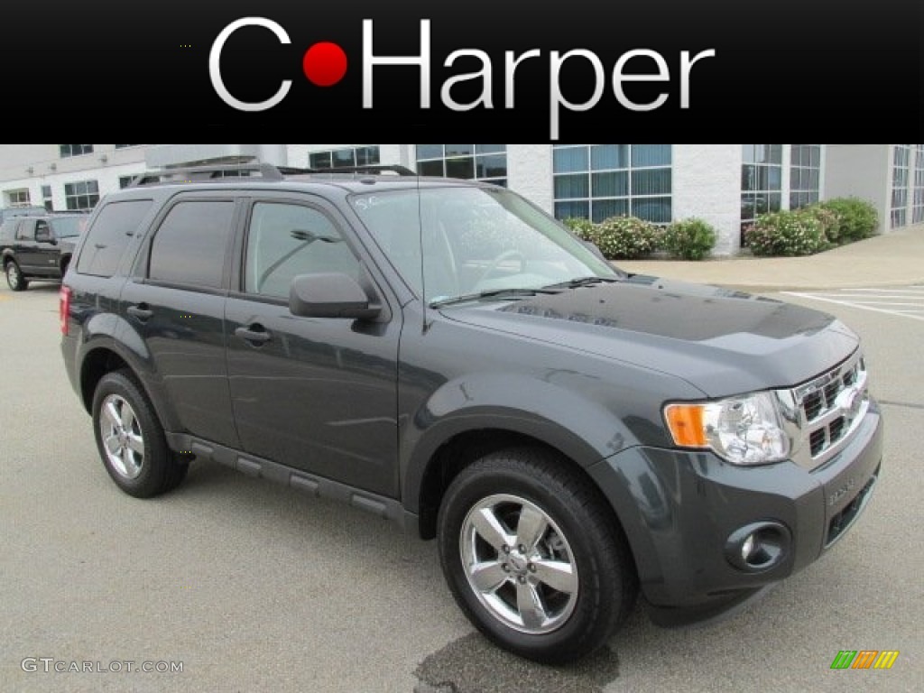 2009 Escape XLT V6 4WD - Black Pearl Slate Metallic / Stone photo #1