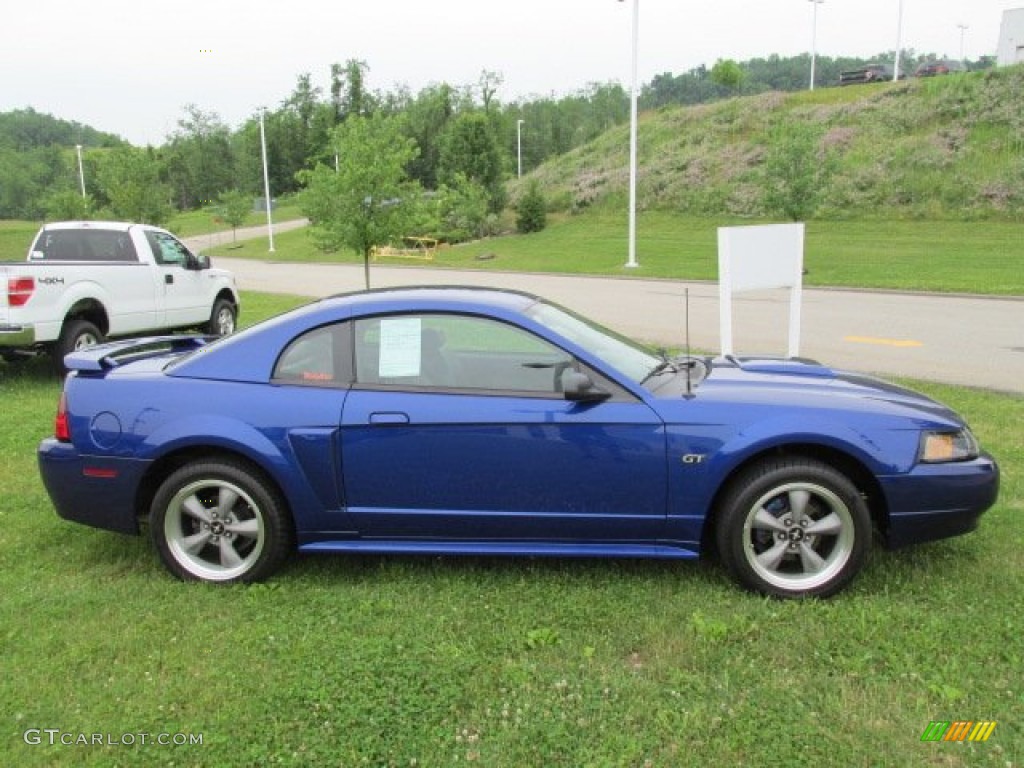 2002 Mustang GT Coupe - Sonic Blue Metallic / Dark Charcoal photo #2