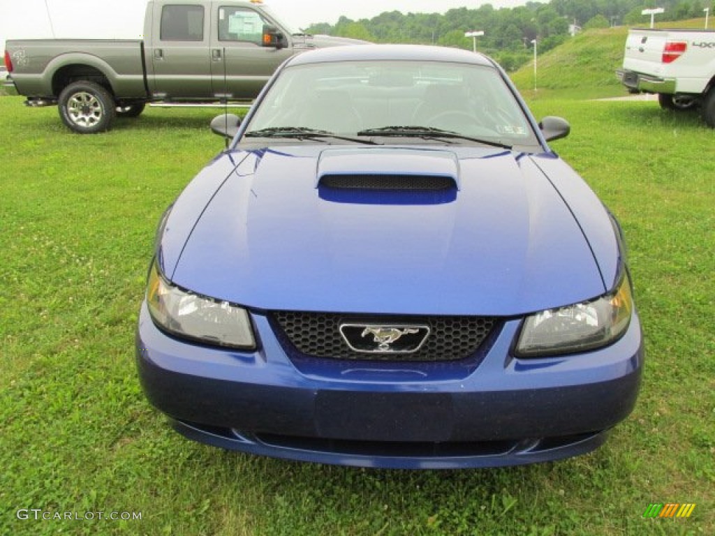 2002 Mustang GT Coupe - Sonic Blue Metallic / Dark Charcoal photo #4
