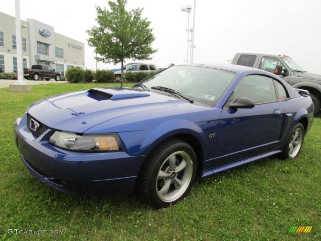 2002 Mustang GT Coupe - Sonic Blue Metallic / Dark Charcoal photo #5
